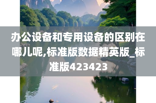 办公设备和专用设备的区别在哪儿呢,标准版数据精英版_标准版423423