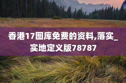 香港17图库免费的资料,落实_实地定义版78787