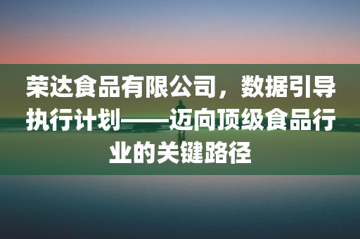 荣达食品有限公司，数据引导执行计划——迈向顶级食品行业的关键路径