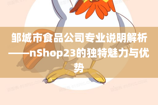 邹城市食品公司专业说明解析——nShop23的独特魅力与优势