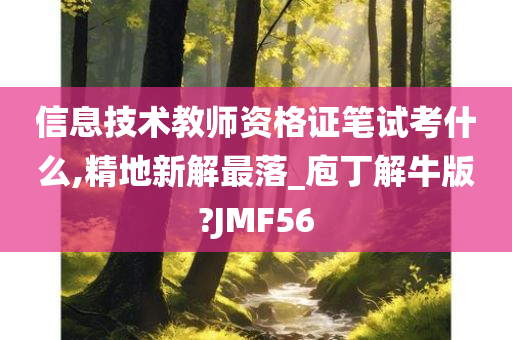 信息技术教师资格证笔试考什么,精地新解最落_庖丁解牛版?JMF56