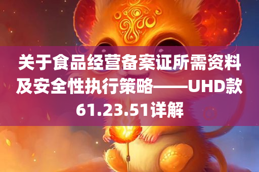 关于食品经营备案证所需资料及安全性执行策略——UHD款61.23.51详解