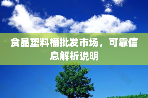 食品塑料桶批发市场，可靠信息解析说明