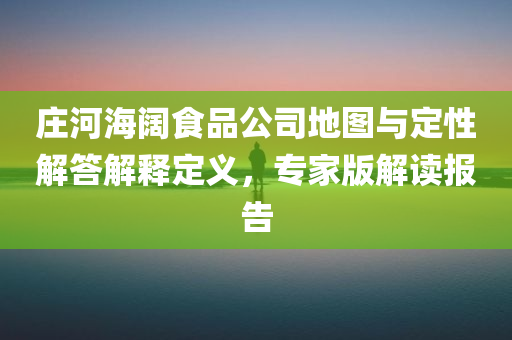 庄河海阔食品公司地图与定性解答解释定义，专家版解读报告