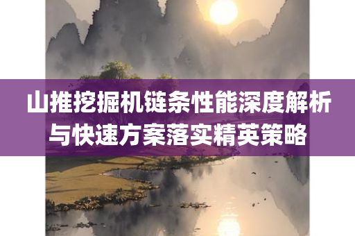 山推挖掘机链条性能深度解析与快速方案落实精英策略