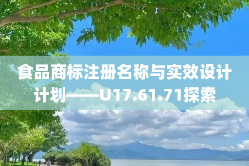 食品商标注册名称与实效设计计划——U17.61.71探索