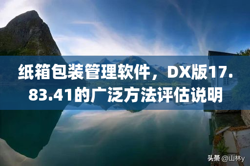 纸箱包装管理软件，DX版17.83.41的广泛方法评估说明