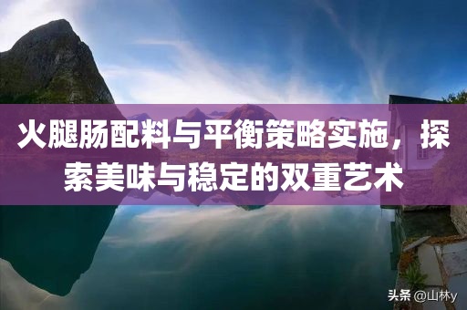 火腿肠配料与平衡策略实施，探索美味与稳定的双重艺术