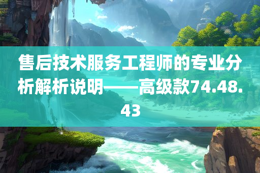 售后技术服务工程师的专业分析解析说明——高级款74.48.43