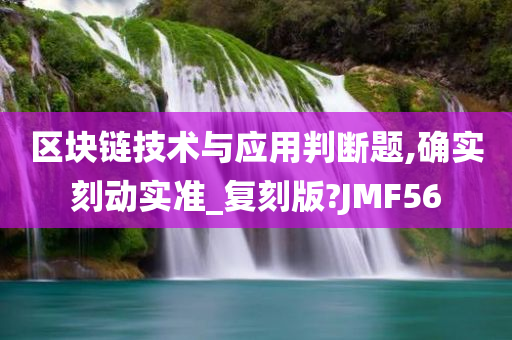 区块链技术与应用判断题,确实刻动实准_复刻版?JMF56