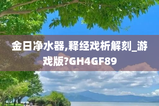 金日净水器,释经戏析解刻_游戏版?GH4GF89