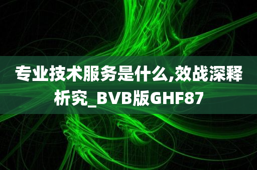 专业技术服务是什么,效战深释析究_BVB版GHF87