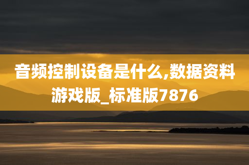 音频控制设备是什么,数据资料游戏版_标准版7876