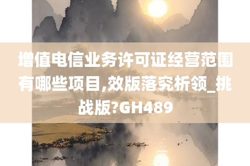 增值电信业务许可证经营范围有哪些项目,效版落究析领_挑战版?GH489