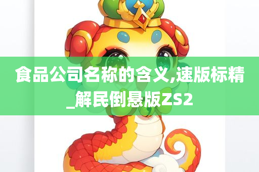 食品公司名称的含义,速版标精_解民倒悬版ZS2