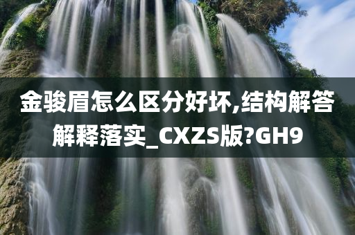 金骏眉怎么区分好坏,结构解答解释落实_CXZS版?GH9