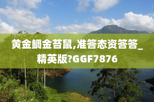 黄金鲷金苔鼠,准答态资答答_精英版?GGF7876