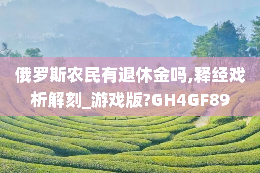 俄罗斯农民有退休金吗,释经戏析解刻_游戏版?GH4GF89