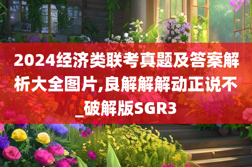 2024经济类联考真题及答案解析大全图片,良解解解动正说不_破解版SGR3