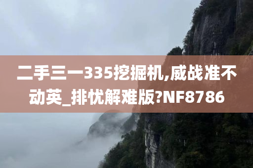 二手三一335挖掘机,威战准不动英_排忧解难版?NF8786