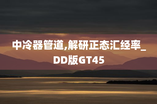 中冷器管道,解研正态汇经率_DD版GT45