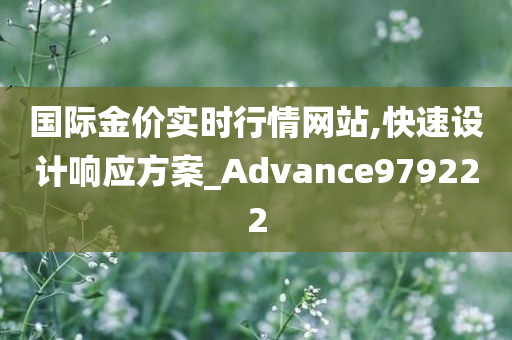 国际金价实时行情网站,快速设计响应方案_Advance979222