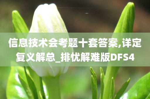 信息技术会考题十套答案,详定复义解总_排忧解难版DFS4