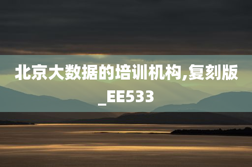 北京大数据的培训机构,复刻版_EE533