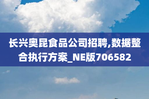 长兴奥昆食品公司招聘,数据整合执行方案_NE版706582