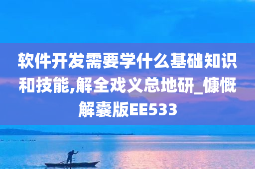 软件开发需要学什么基础知识和技能,解全戏义总地研_慷慨解囊版EE533