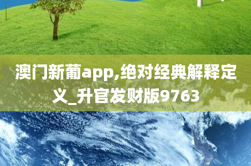 澳门新葡app,绝对经典解释定义_升官发财版9763