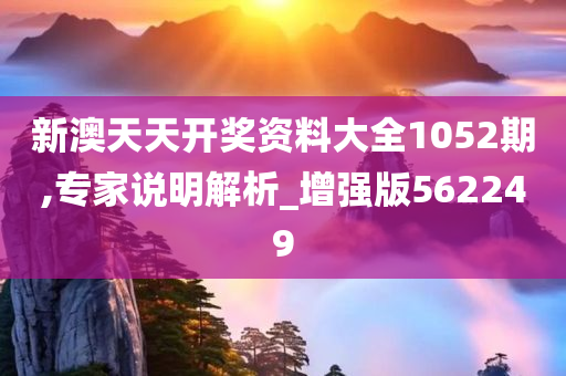 新澳天天开奖资料大全1052期,专家说明解析_增强版562249