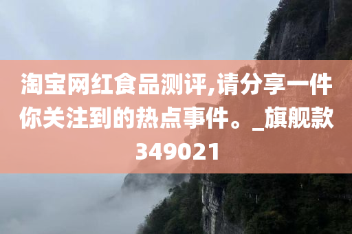 淘宝网红食品测评,请分享一件你关注到的热点事件。_旗舰款349021