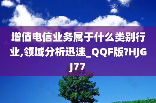 增值电信业务属于什么类别行业,领域分析迅速_QQF版?HJGJ77