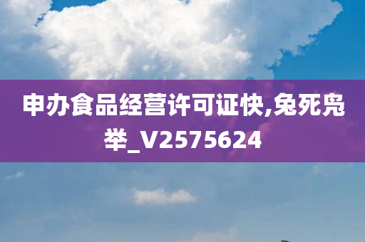 申办食品经营许可证快,兔死凫举_V2575624