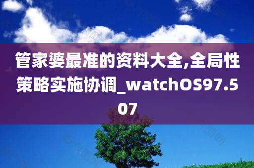 管家婆最准的资料大全,全局性策略实施协调_watchOS97.507