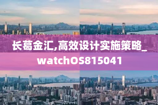 长葛金汇,高效设计实施策略_watchOS815041