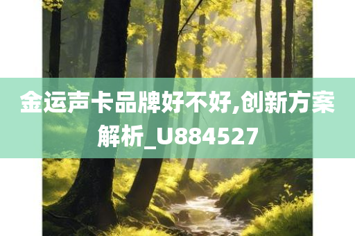 金运声卡品牌好不好,创新方案解析_U884527