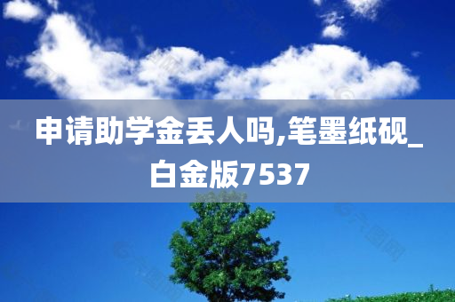 申请助学金丢人吗,笔墨纸砚_白金版7537