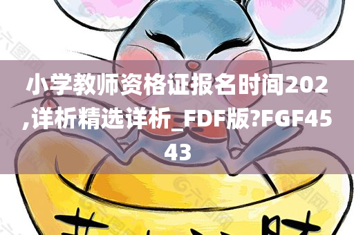 小学教师资格证报名时间202,详析精选详析_FDF版?FGF4543