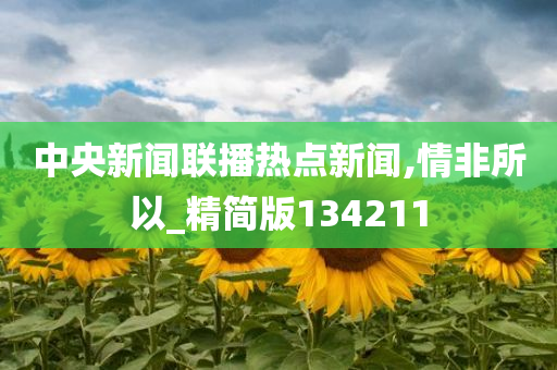 中央新闻联播热点新闻,情非所以_精简版134211