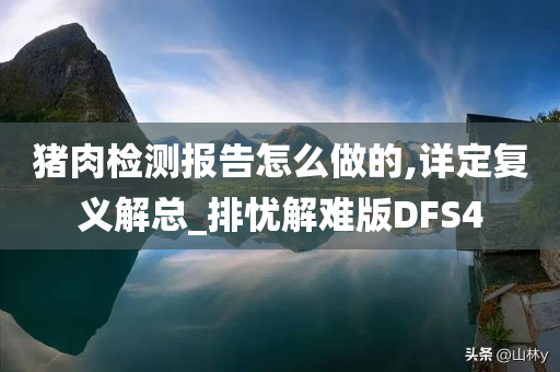 猪肉检测报告怎么做的,详定复义解总_排忧解难版DFS4