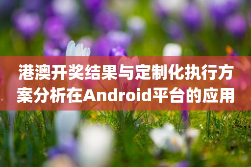 港澳开奖结果与定制化执行方案分析在Android平台的应用