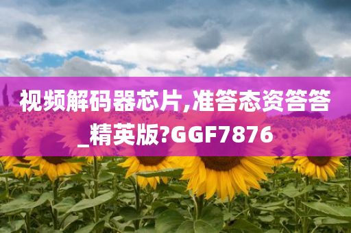 视频解码器芯片,准答态资答答_精英版?GGF7876