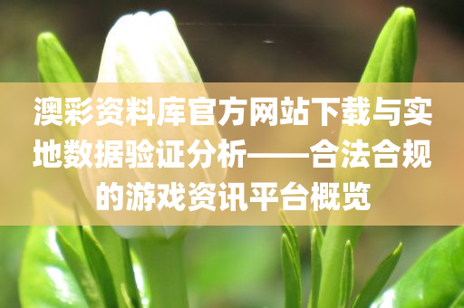 澳彩资料库官方网站下载与实地数据验证分析——合法合规的游戏资讯平台概览