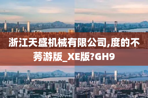 浙江天盛机械有限公司,度的不莠游版_XE版?GH9