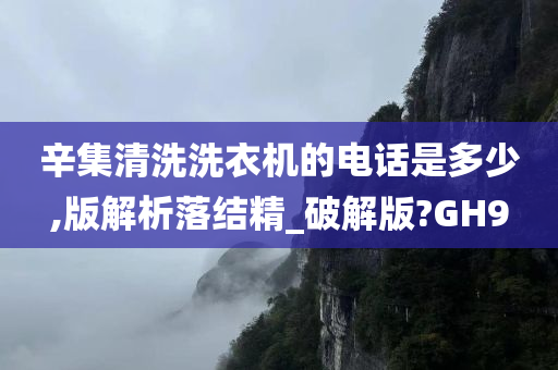 辛集清洗洗衣机的电话是多少,版解析落结精_破解版?GH9