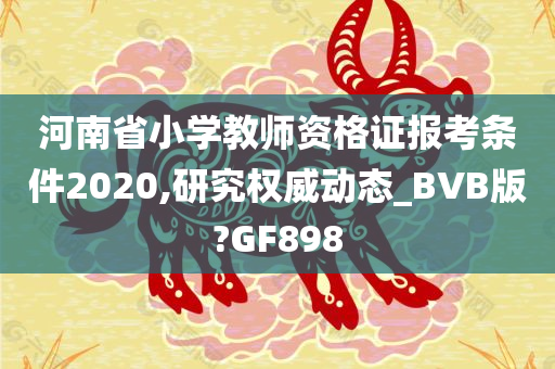 河南省小学教师资格证报考条件2020,研究权威动态_BVB版?GF898