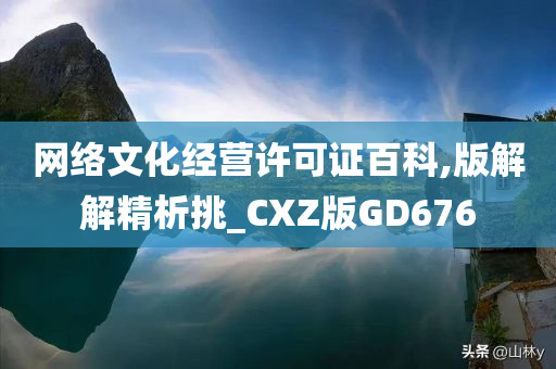 网络文化经营许可证百科,版解解精析挑_CXZ版GD676