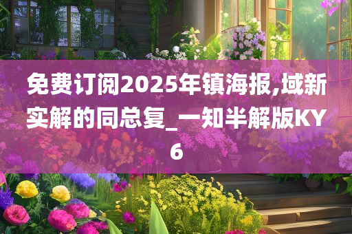 免费订阅2025年镇海报,域新实解的同总复_一知半解版KY6